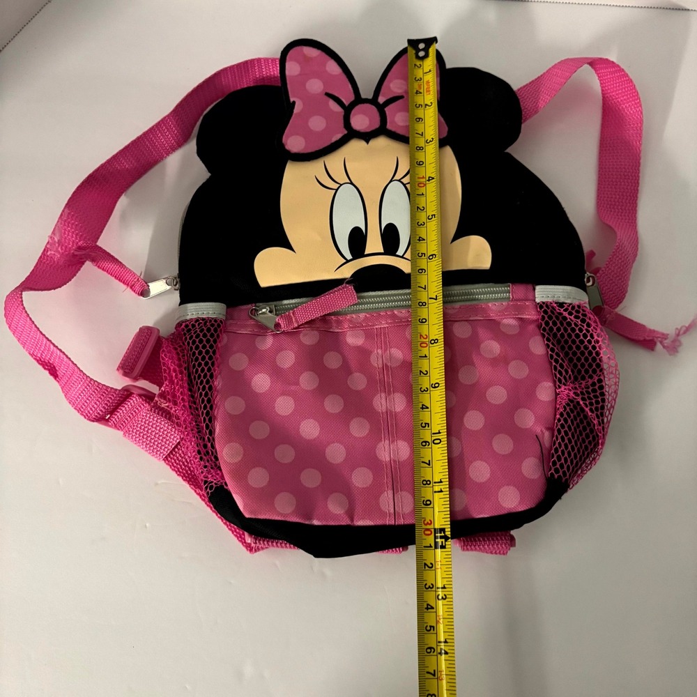 Disney Minnie Mouse Toddler Backpack Pink Polka Dot Safety Harness Leash - Picture 5 of 7